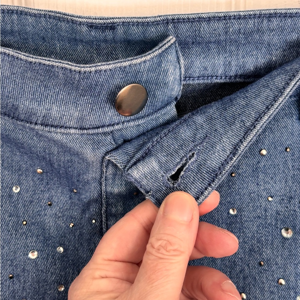 Allure High Rise Blue Studded Jeggings